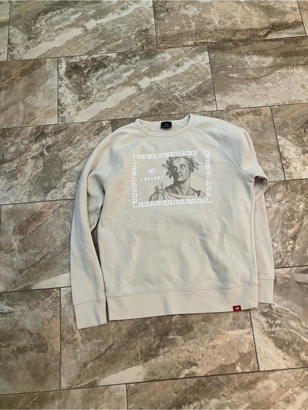 Caesars Sweatshirt XL Men Cream Las Vegas